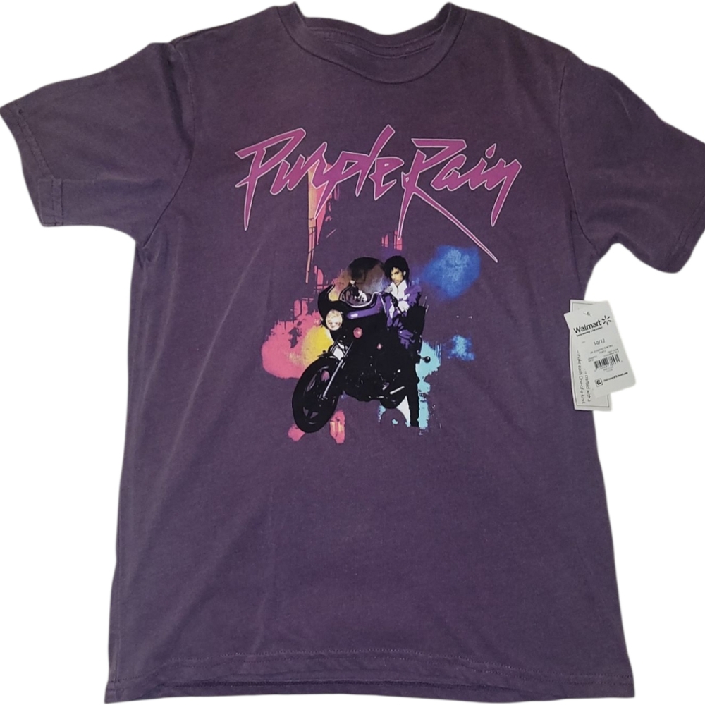 New W/ Tags Prince Purple Rain Graphic T-Shirt Boys 10/12